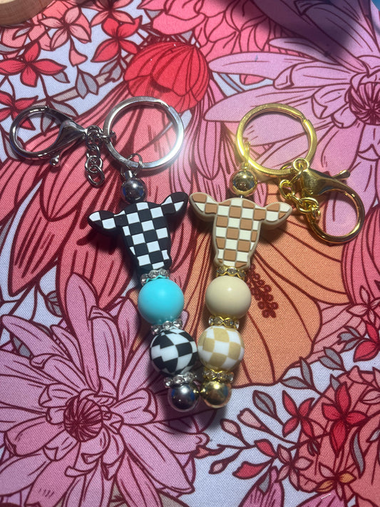 Checkered Ollie Keychain